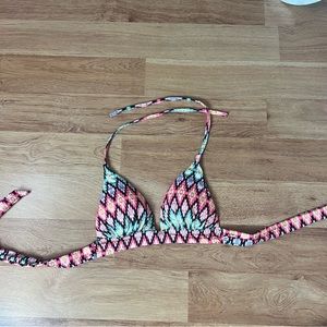 Victoria's Secret Multicolor Aztec Push Up Bikini Swimsuit Swim Top Women Small